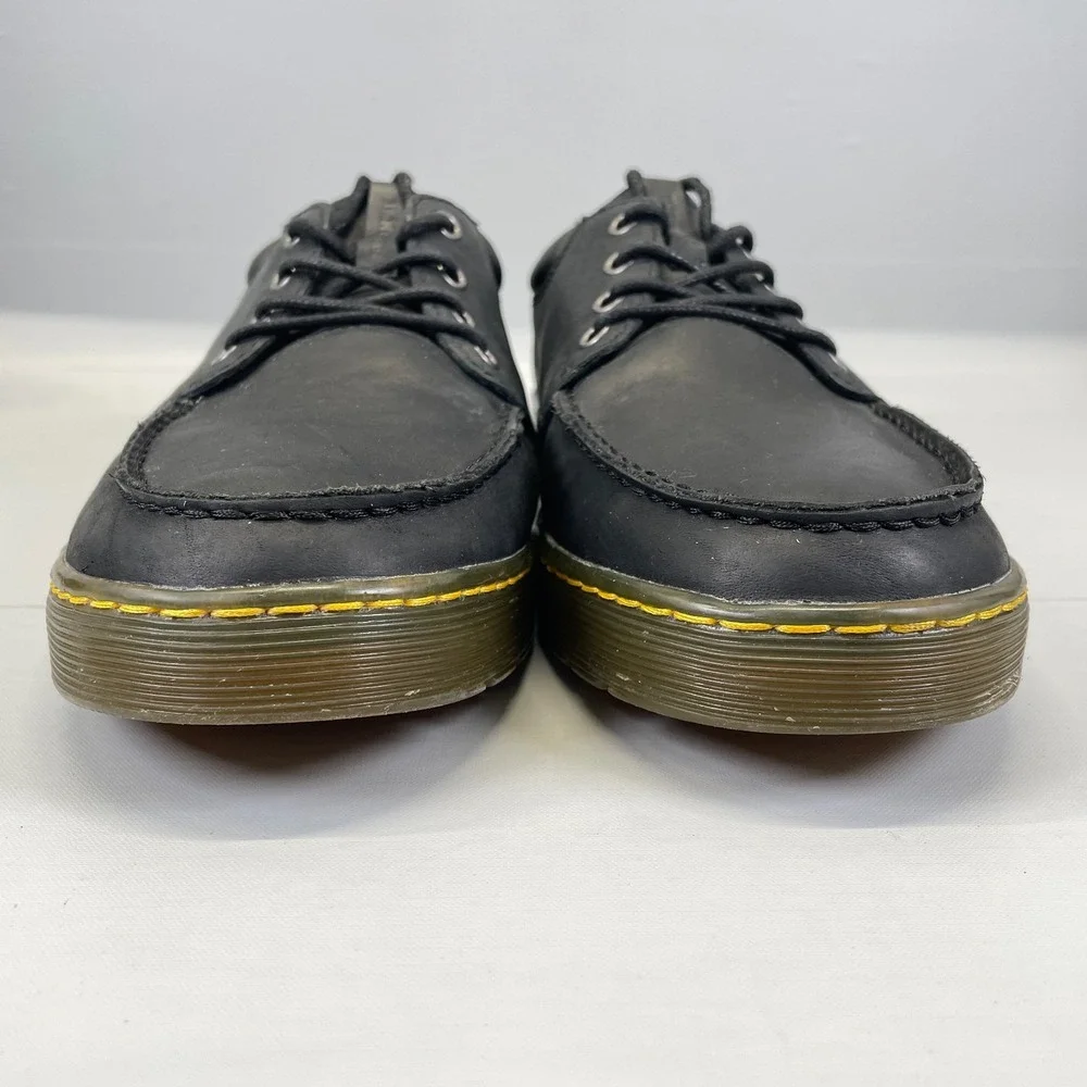Dr. Martens Wilmot Low Shoes Mens Size 12 Black Leather Lace Up Casual Oxford